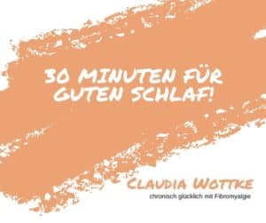 30 Minuten für guten Schlaf.